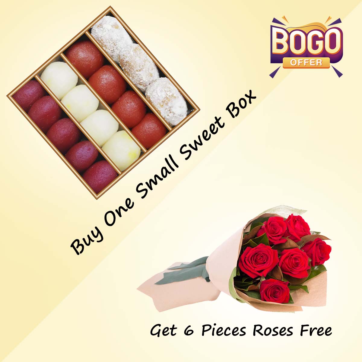 Buy One Classic Gift Box Get 6 Pieces Rose Free